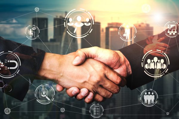 Human Resources Recruitment and People Networking Concept.