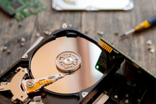 Computer hard drive. Computer Repair. Modern computer technology.